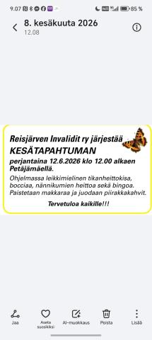 Virkistys tapahtuma 