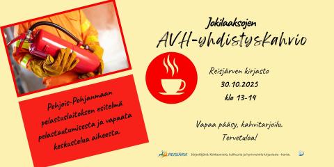 AVH-yhdistyksen kahvio kirjastolla 