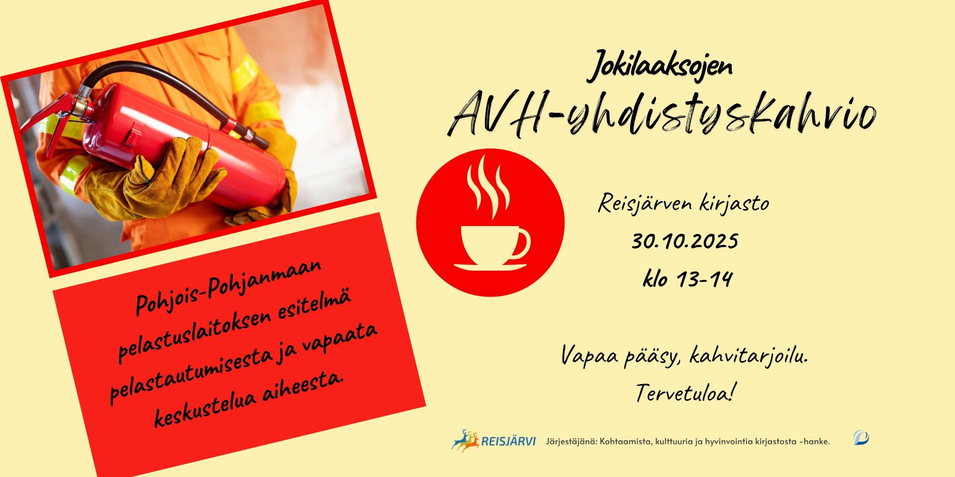 AVH-yhdistyksen kahvio kirjastolla 